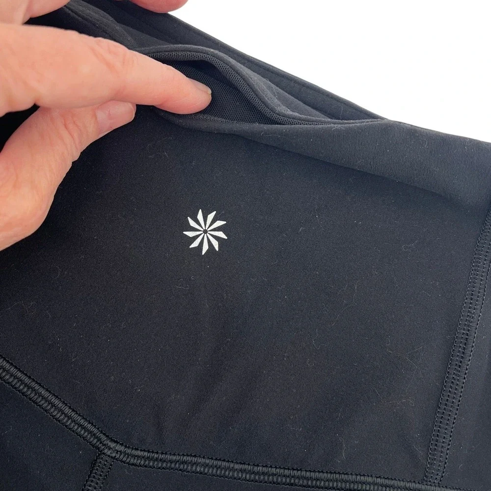 Athleta Elation Split Flare Pant Black High Rise Yoga Leggings Size Small - Picture 6 of 11